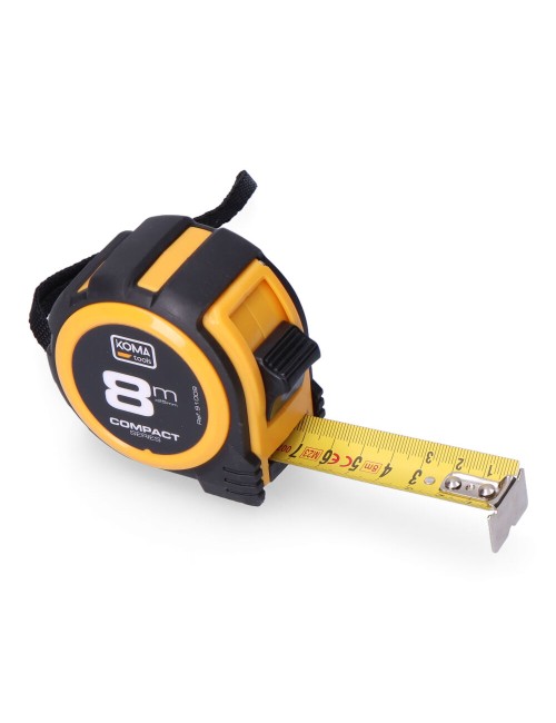 Flexómetro 8m x 25mm abs compact koma tools