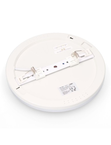 Downlight ajustable led superficie/empotrar 20 w 2050 lm, marco cromo, 3cct, ø22,5cm
