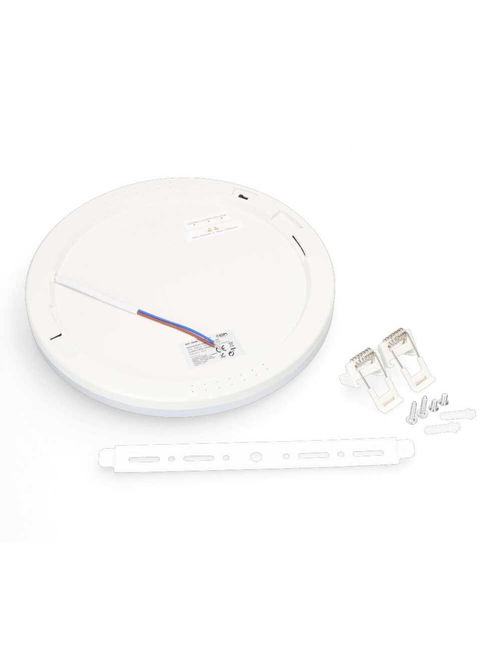 Downlight ajustable led superficie/empotrar 20 w 2050 lm, marco cromo, 3cct, ø22,5cm