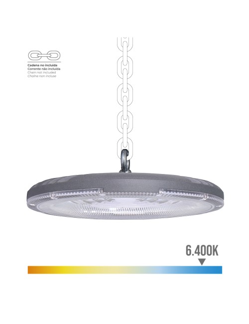 Campana led 100 w 6400 k 10000 lm ø26 x 4,5 cm