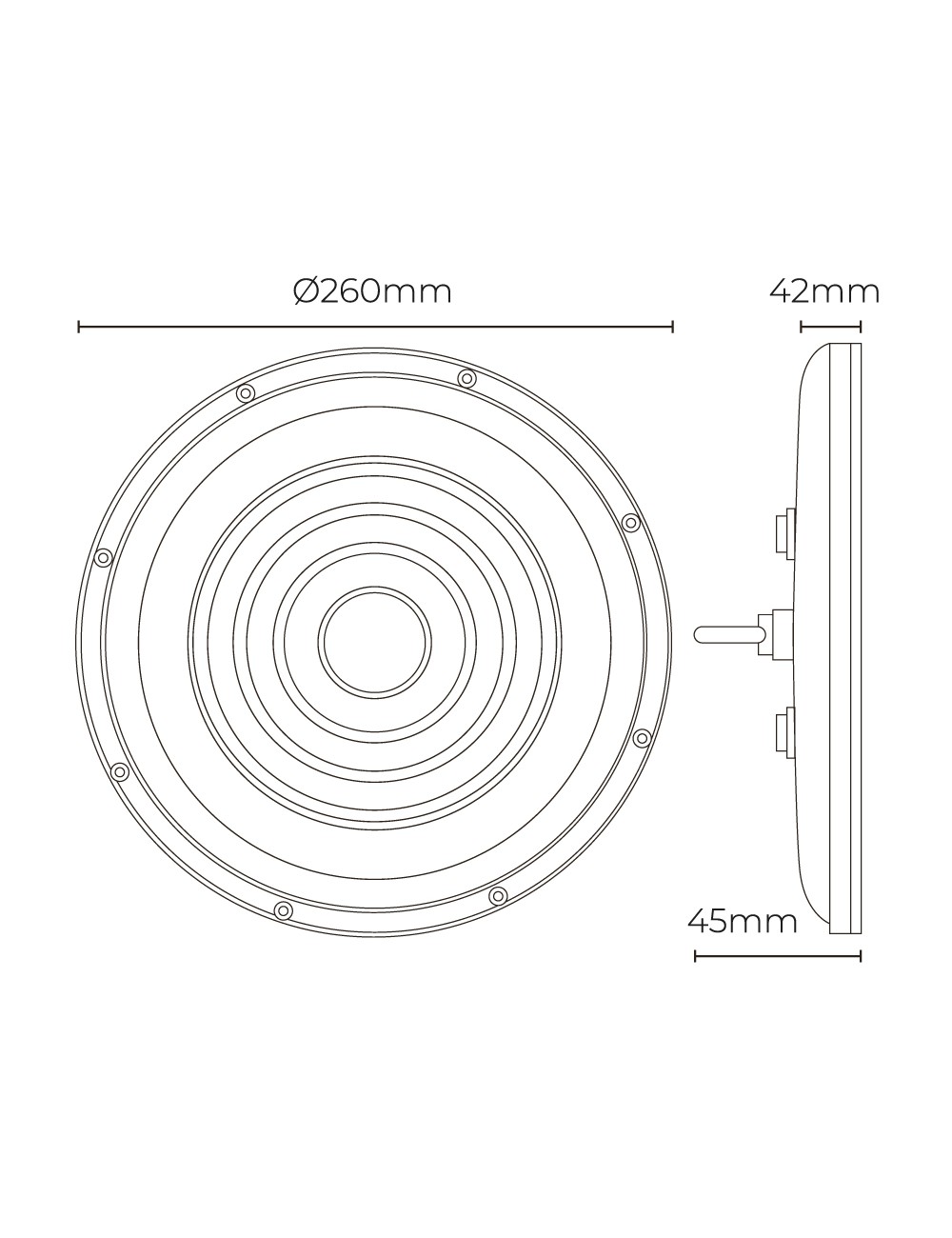 Campana led 100 w 6400 k 10000 lm ø26 x 4,5 cm