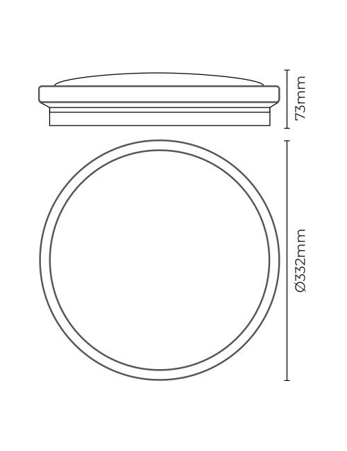 Aplique led circular de superficie efecto madera 18 w 4000 k 1820 lm ø33 x 5,5 cm
