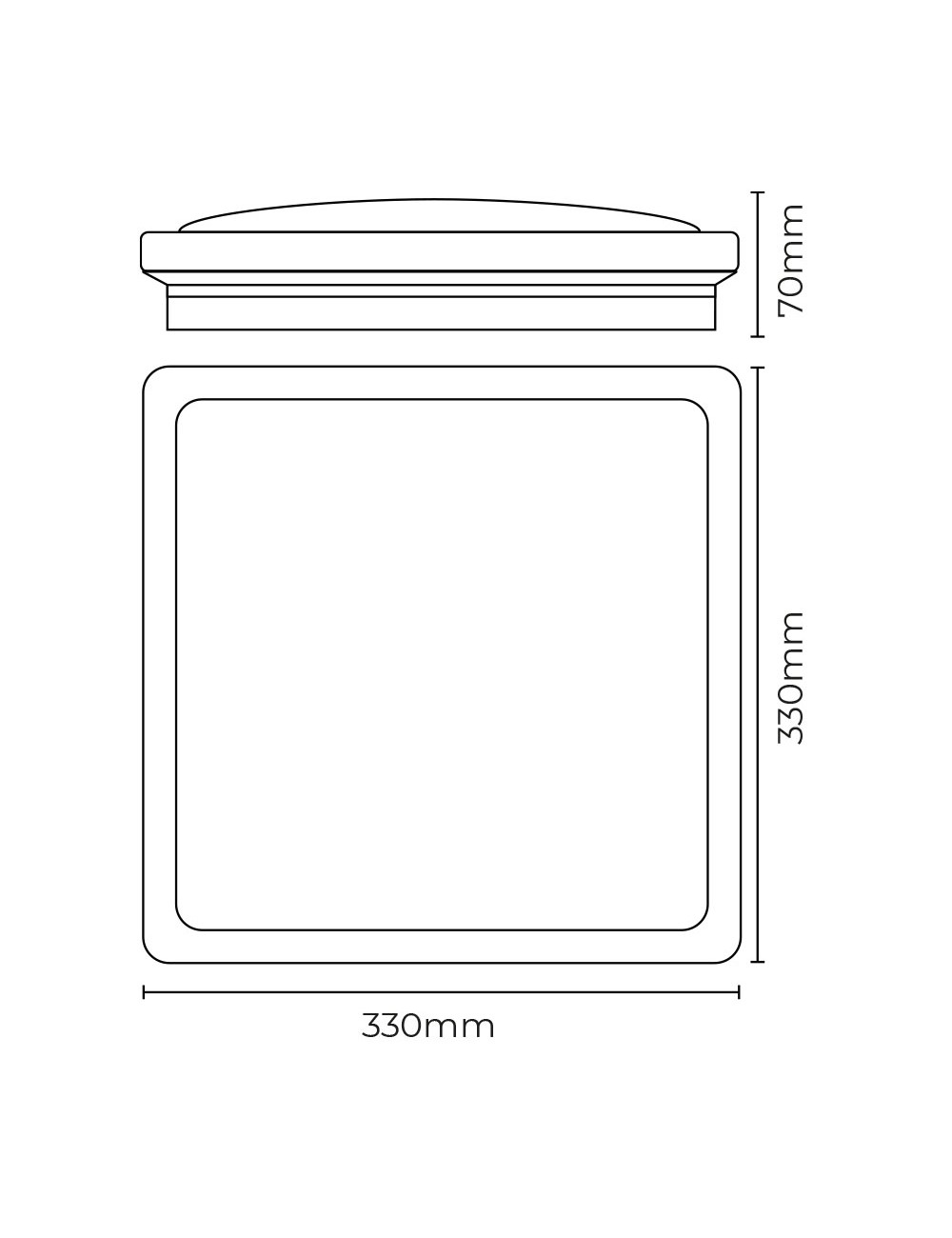 Aplique superficie cuadrado led efecto madera 18 w 4000 k 1820 lm 33 x 5 x 33 cm