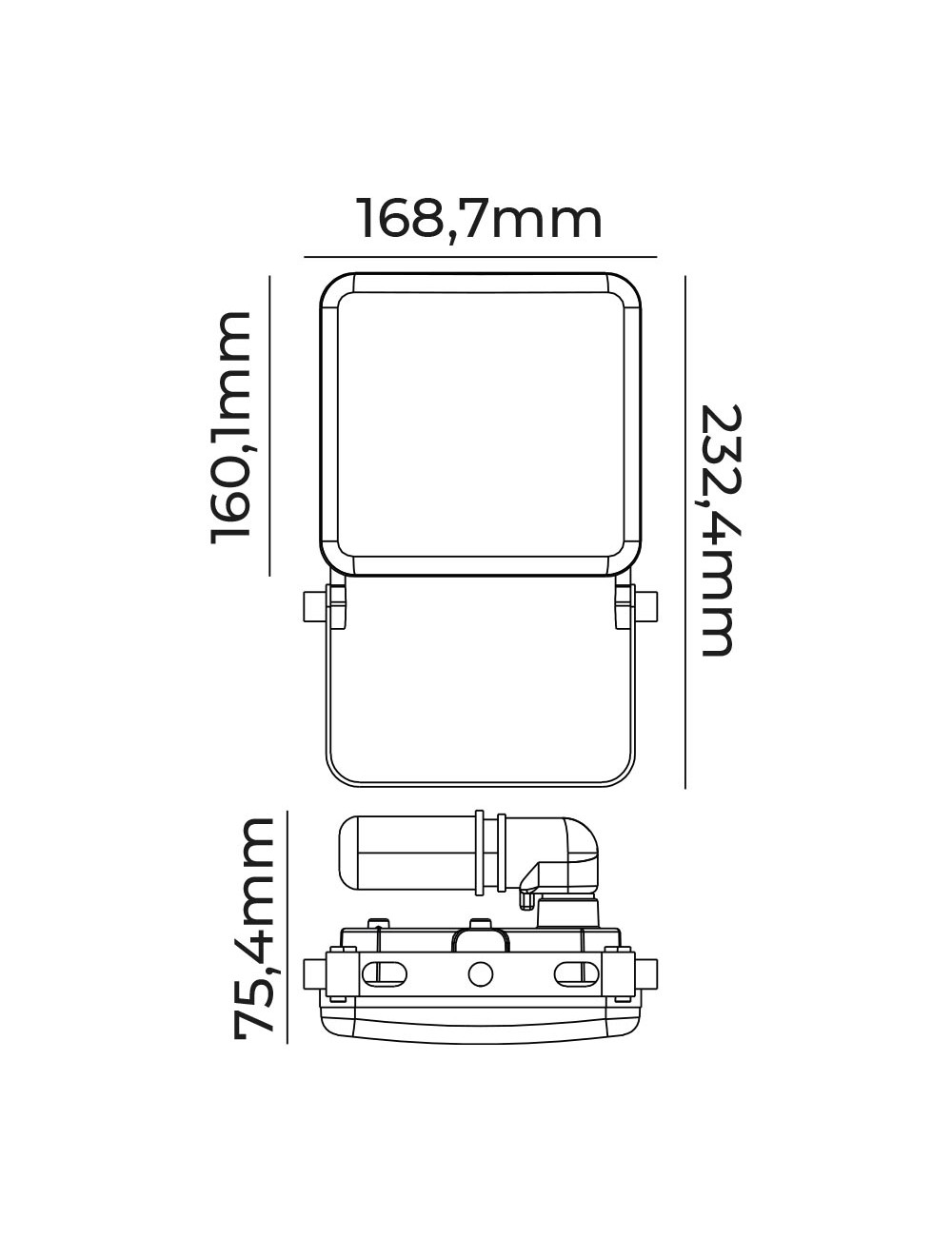 Foco proyector led frameless 50 w 4100 lm 6000 k luz fria 16,8 x 16 cm