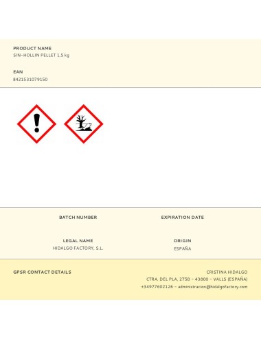 Sin-hollin pellet 1,5 kg