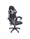 Silla gaming ergonómica negra y blanca