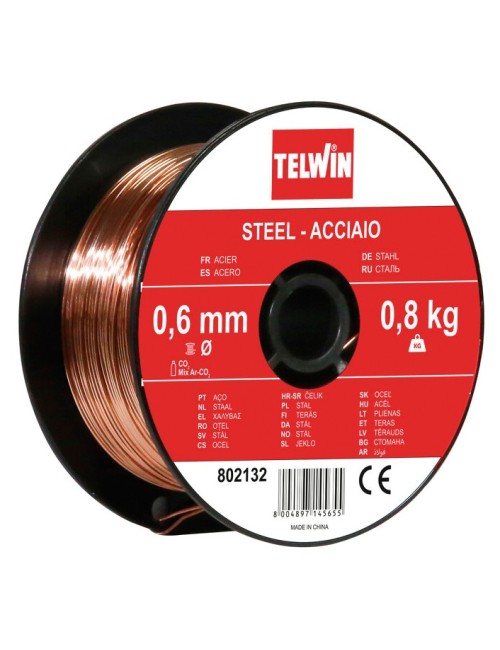 BOBINA HILO H†. 0.6 MM. 800 GR Acero