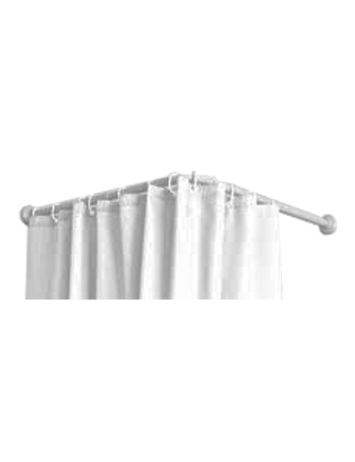 Barra de cortina curva blanca 80 x 80 cm