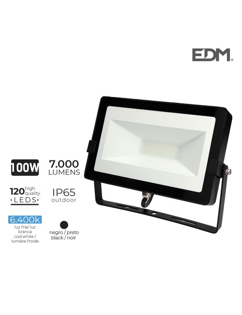*ult.unidades* foco proyector led 100w 7000lm 6400k luz fria 34,8x21,8x4,34cm edm