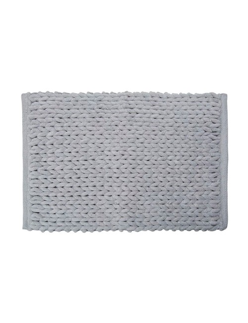 Alfombra de baño gris 50 x 75 cm