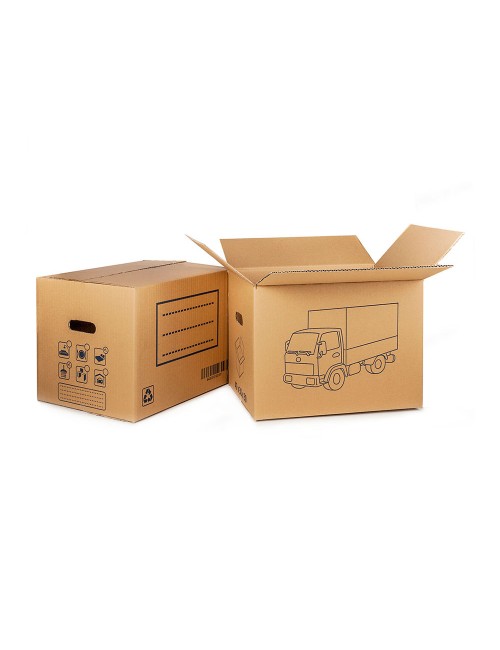 Caja de cartón para mudanza (asas troqueladas) 40 x 30 x 30 cm