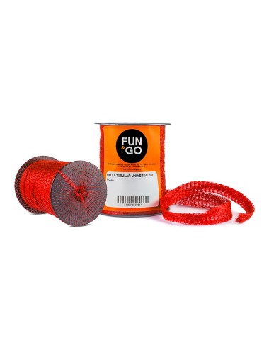 Malla tubular para envasado universal-100 roja 25 m