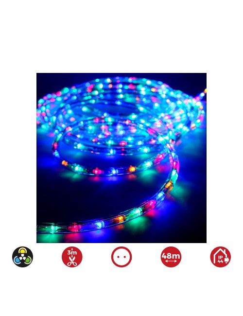 Tubo flexiled 2 vias multifuncion 48 m 36 leds/m ip44 multicolor