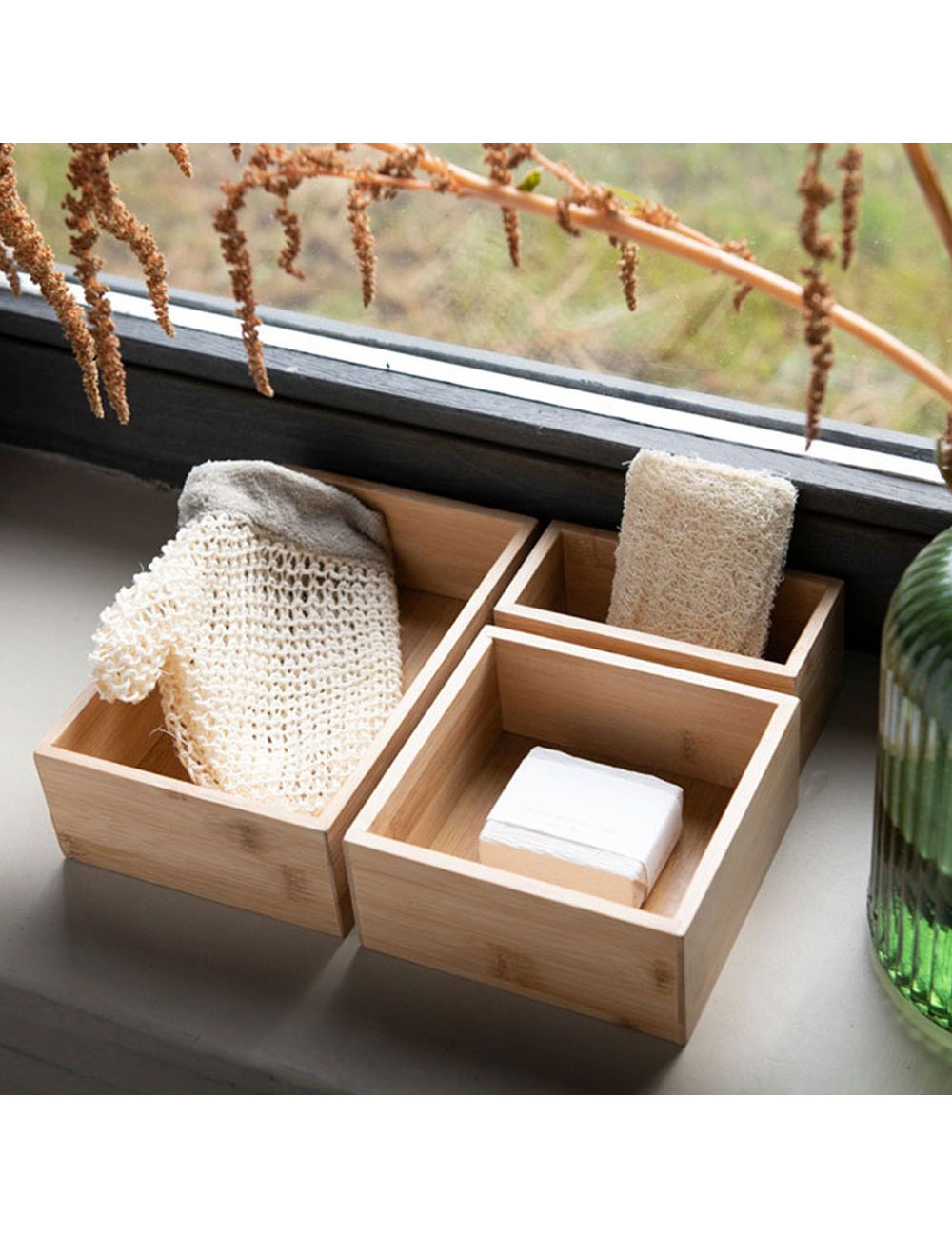 Set 3 cajas para almacenaje 30 x 23 x 7 cm