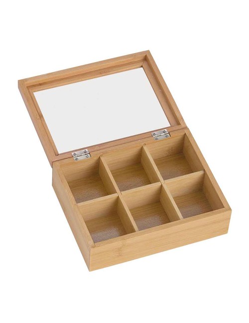 Caja de bambú para infusiones 21 x 16 x 7,5 cm