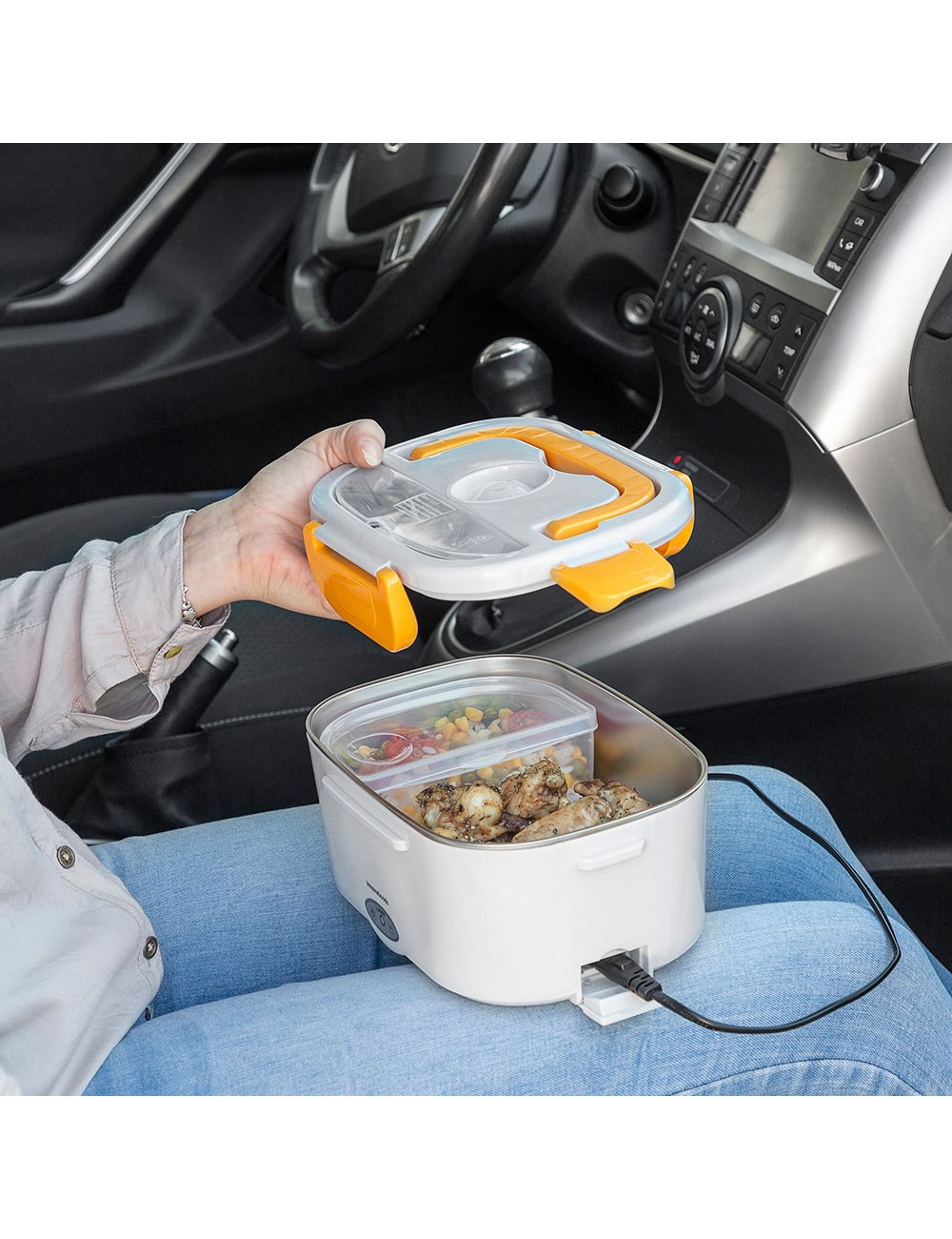 Fiambrera eléctrica 1,05 l para oficina y coche