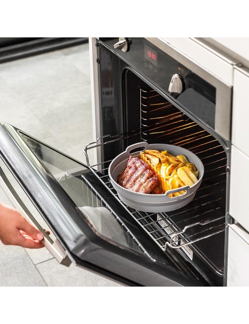 Cesta de silicona plegable para freidora de aire