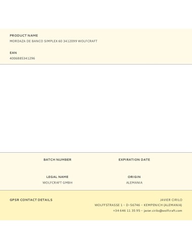 Mordaza de banco simplex 60