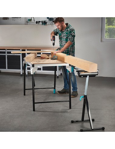 Caballete multifuncional con soporte y rodillo