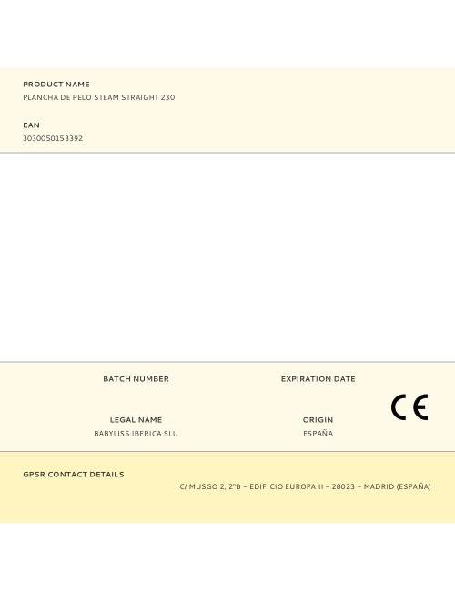 Plancha de pelo steam straight 230