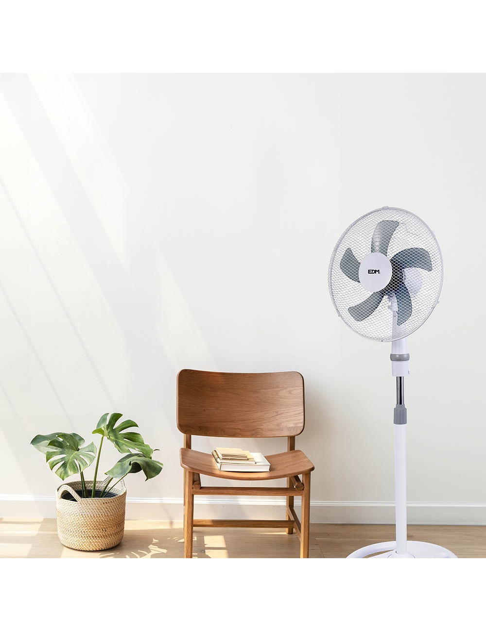 Ventilador 3 en 1, blanco, potencia 45w, aspas ø40 cm, altura regulable 107-133 cm