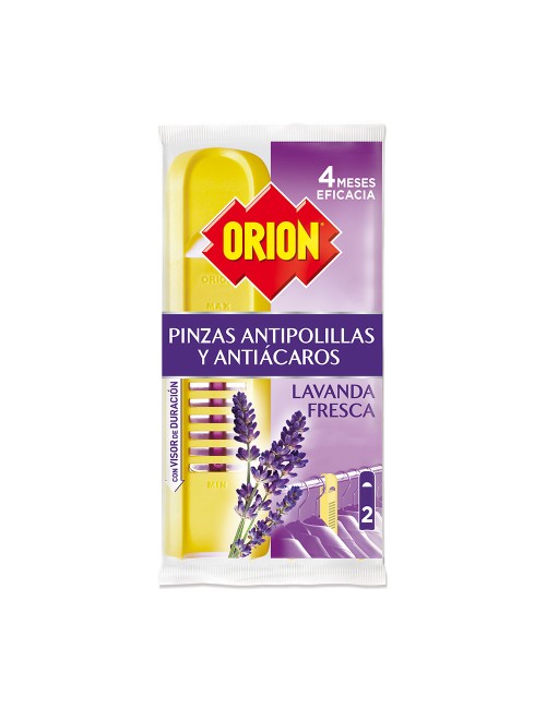 Pinzas anti ácaraos y polillas, aroma lavanda, 3+1 gratis
