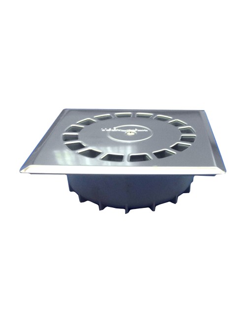 Sumidero pvc sifonico vertical estandar inoxidable t-88 i 20 x 20 cm / 216 x 216 x 70 mm / ø110 - 90 mm