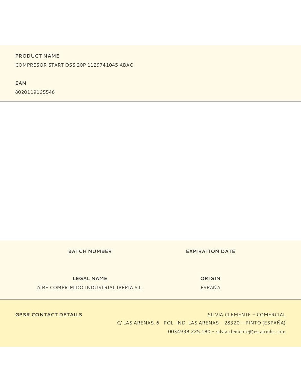 Compresor start oss 20p 1129741045 abac