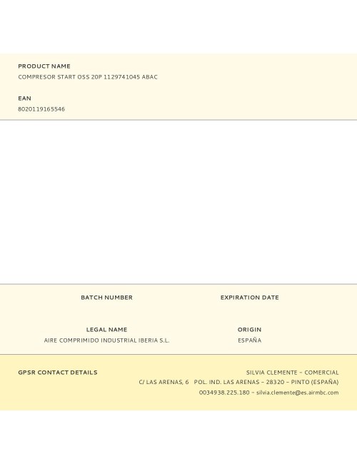 Compresor start oss 20p 1129741045 abac