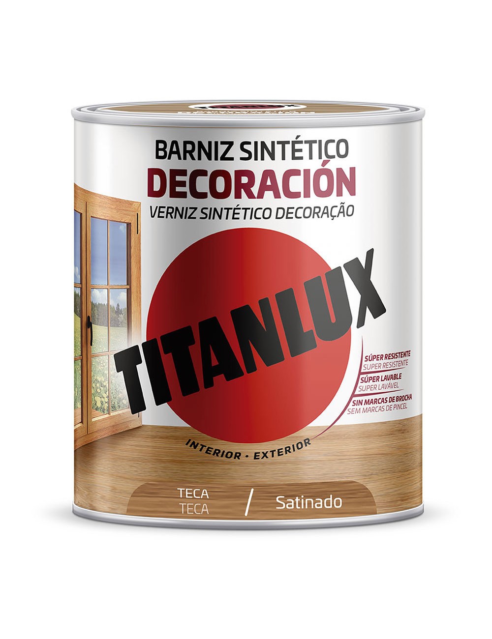 Barniz sintético decoración teca satinado 250 ml