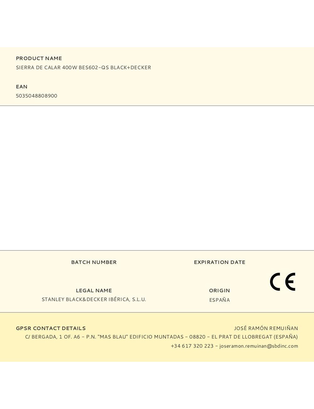 Sierra de calar 400w bes602-qs black+decker