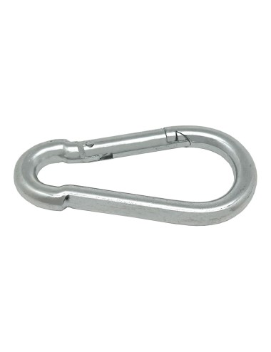 Mosquetón bombero sin seguro, msq01, acero galvanizado, 10 x 100 mm