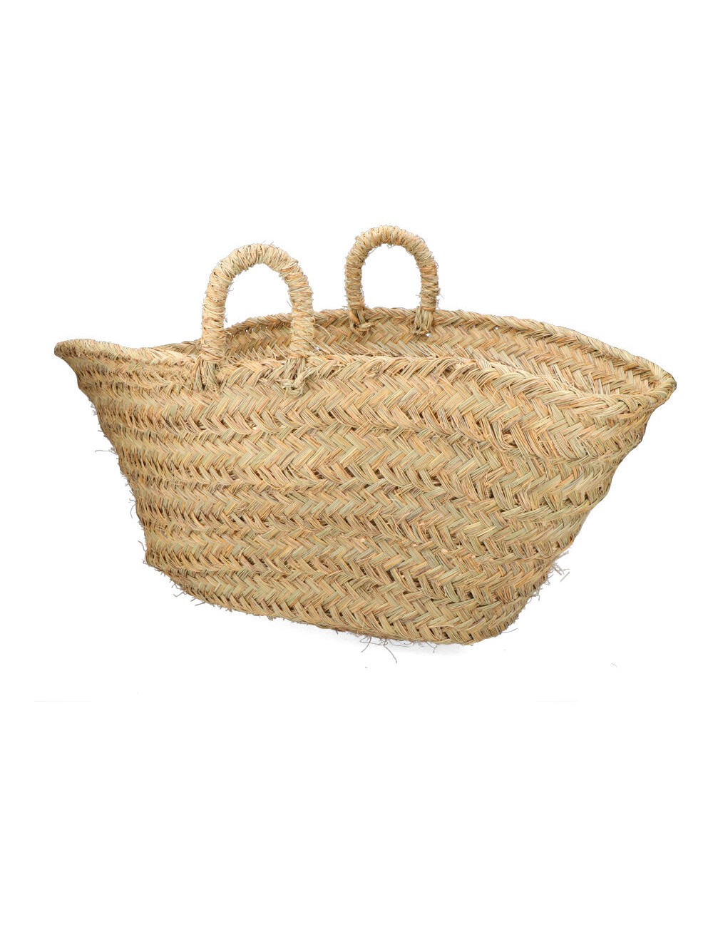 Cesta oval para leñero de esparto 60 x 35 x 45 cm