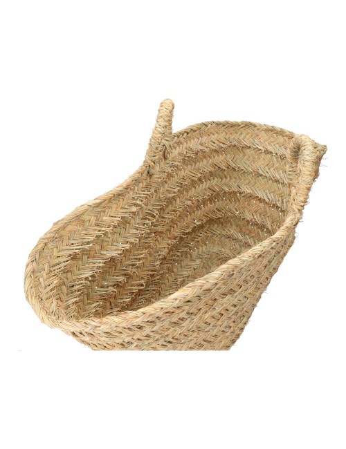 Cesta oval para leñero de esparto 60 x 35 x 45 cm