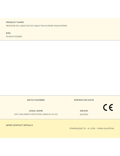 Medidor de longitud de cable pan klm30r pancontrol