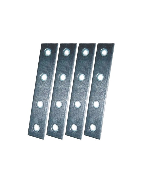 Placa recta unión plc02, acero zincado, 120 x 15 x 2 mm. 4 unidades