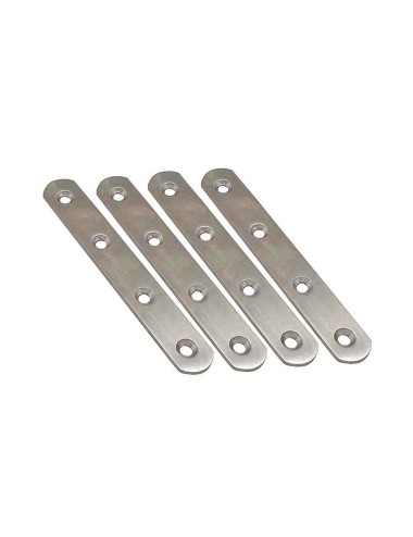 Placa recta unión plc14, acero inoxidable, 80 x 16 x 2 mm. 4 unidades