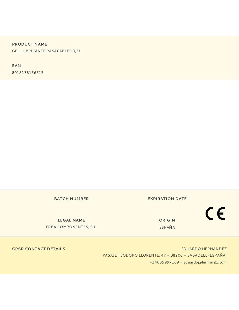 Gel lubricante pasacables 0,5l