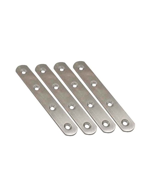 Placa recta unión plc14, acero inoxidable, 100 x 19 x 2 mm. 4 unidades