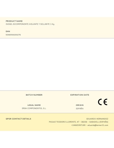 Isogel bicomponente aislante y sellante 1 kg.