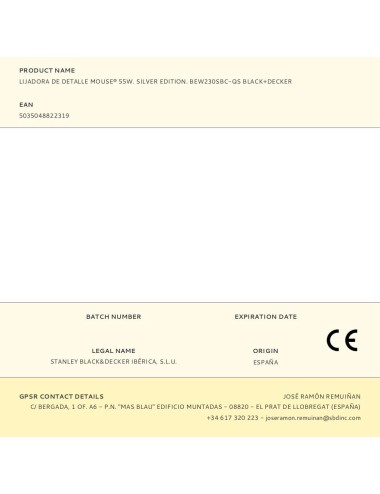 Lijadora de detalle mouse® 55w. silver edition. bew230sbc-qs black+decker