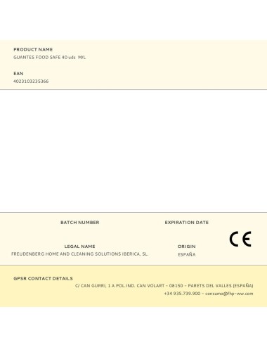 Guantes food safe 40 uds m/l