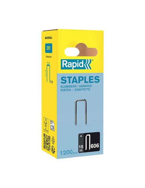 Grapa 606 / 15 mm galvanizada, 1200 uds