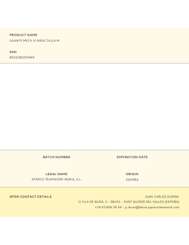 Guante piel sintética, meca iii nraz, azul, t-m