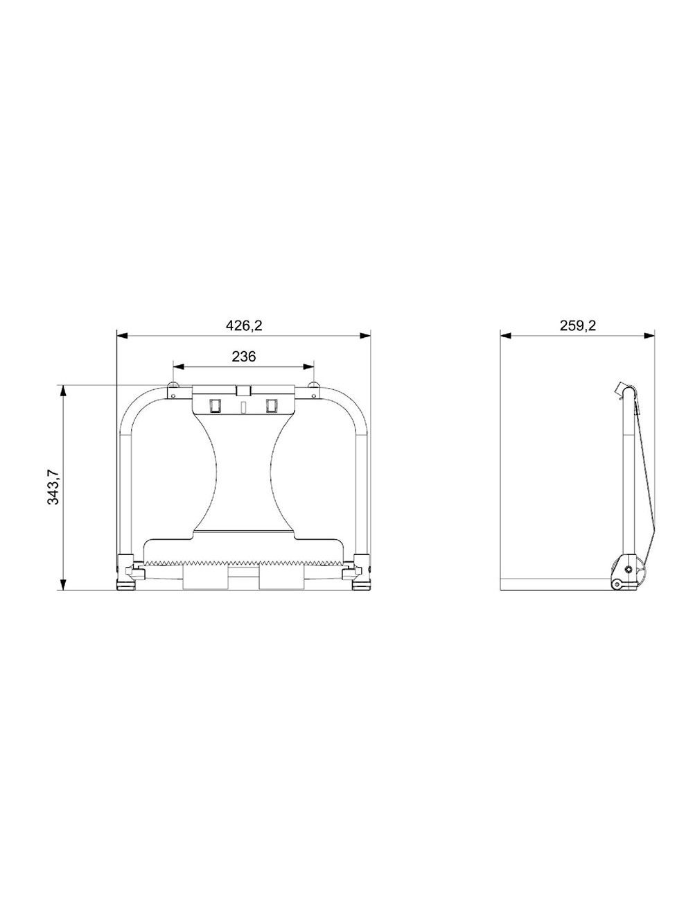 Portabobinas mural de pared jofel