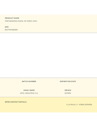 Portabobinas mural de pared jofel