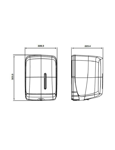 Dispensador papel mecha timeless abs reciclado negro jofel