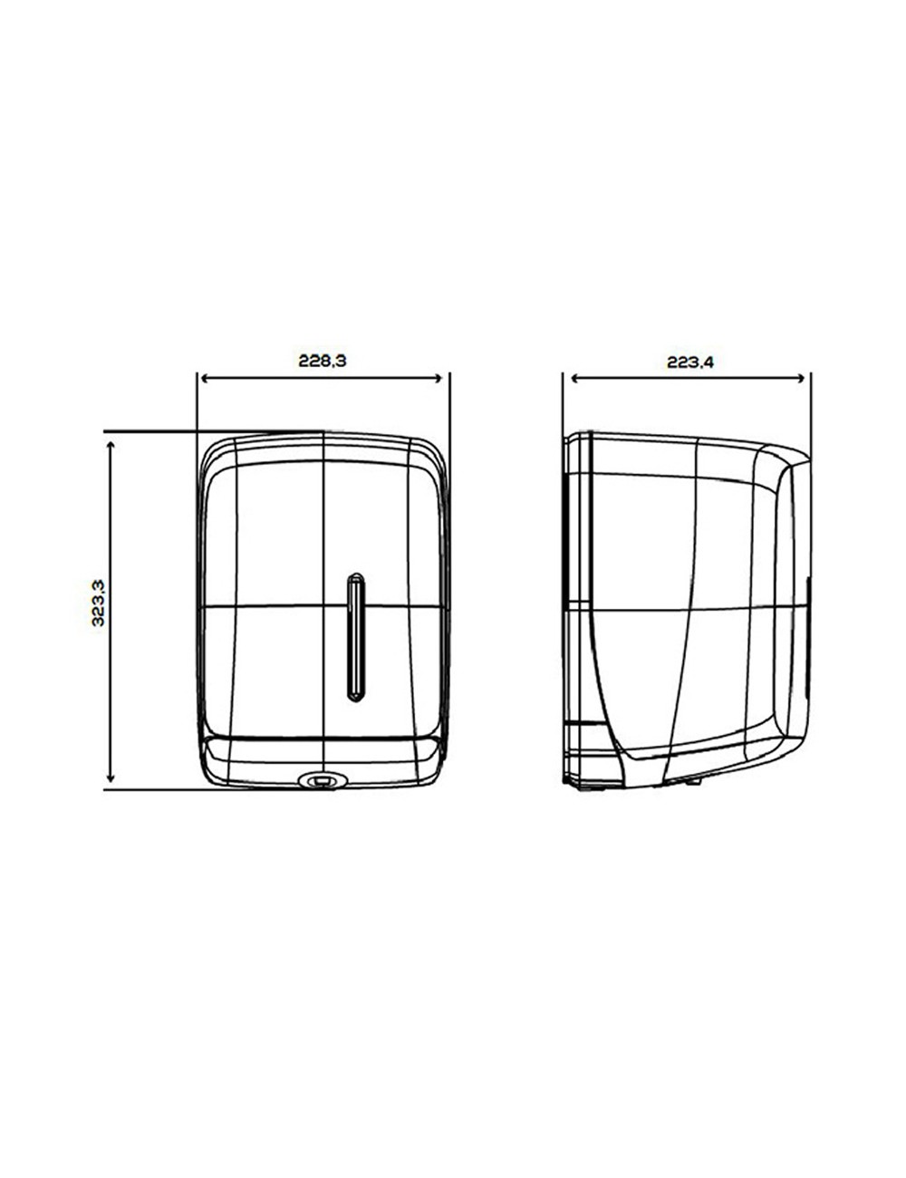 Dispensador papel mecha timeless abs reciclado negro jofel