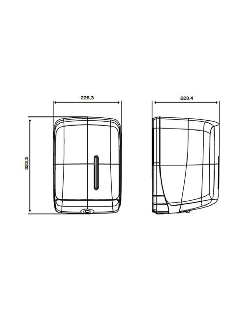 Dispensador papel mecha timeless abs reciclado negro jofel