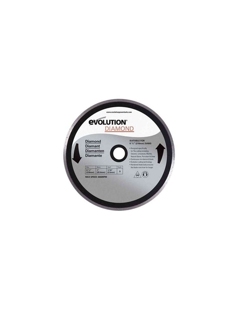 DISCO DIAMANTE 210mm Rage3 'S' -RAGEBLADE210DIAMOND 210 mm